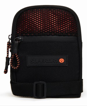 Superdry Sport Pouch Férfi Táska Fekete/Narancssárga | VQGAB5380